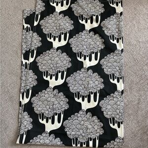 VINTAGE IKEA Black and White Grommet Drapery Panel